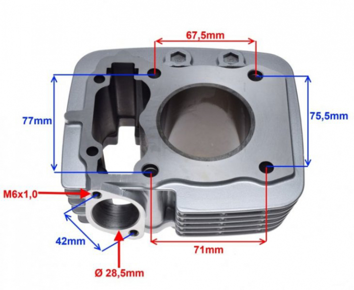 Set motor cilindru si piston Honda CBF150, d. 57.40mm [2]