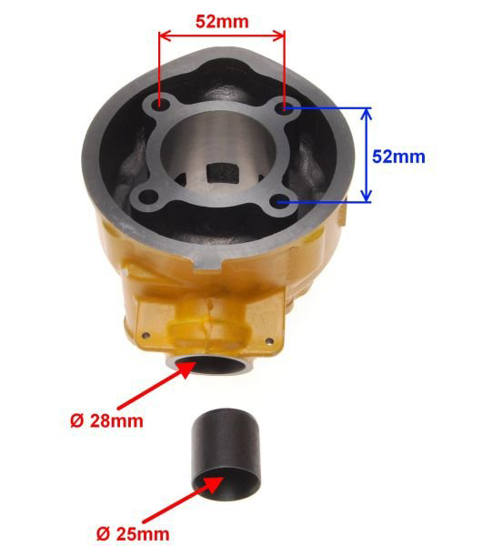 Set motor Minarelli AM6-70cc, diametru 47 cilindru cu piston, segmenti, garnituri [2]