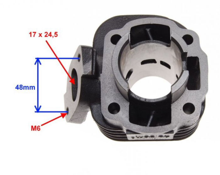Set motor minarelli orizontal, racire aer, 49cc, diametru 40mm, bolt 10mm [2]
