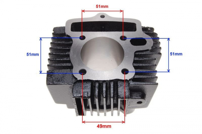 Set motor minicross 125cc, cilindru, piston si garnituri, 52.4mm, bolt 14mm [4]
