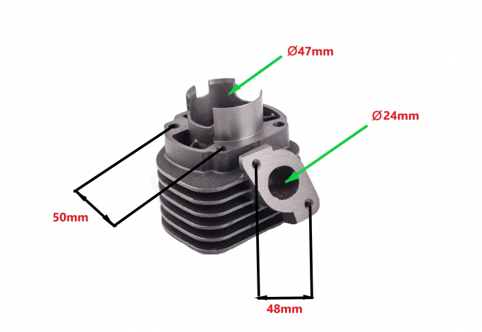 Set motor PowerForce basic CPI Bravo Keeway matrix 47mm 2T, Bolt 12mm, racire aer [3]