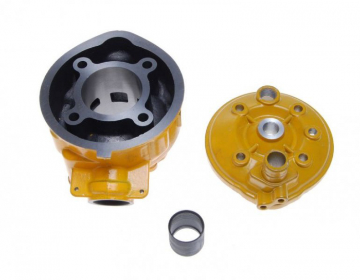 Set motor si chiuloasa Minarelli AM6-70cc, diametru 47mm, cilindru, chiuloasa, piston, segmenti, garnituri [3]