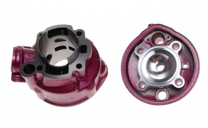 Set motor si chiuloasa Minarelli AM6-90cc, diametru 49mm, cilindru, chiuloasa, piston, segmenti, garnituri [4]