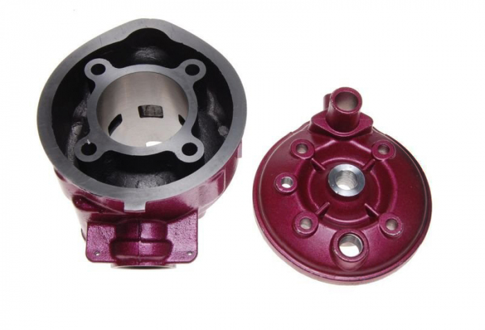 Set motor si chiuloasa Minarelli AM6-90cc, diametru 49mm, cilindru, chiuloasa, piston, segmenti, garnituri [3]