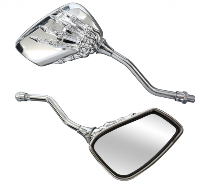 Set oglinzi moto, cromate, filet M10 [2]