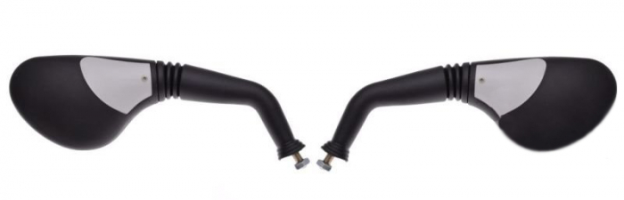Set oglinzi moto universale, culoare negru/gri, M8 x1.25 [2]