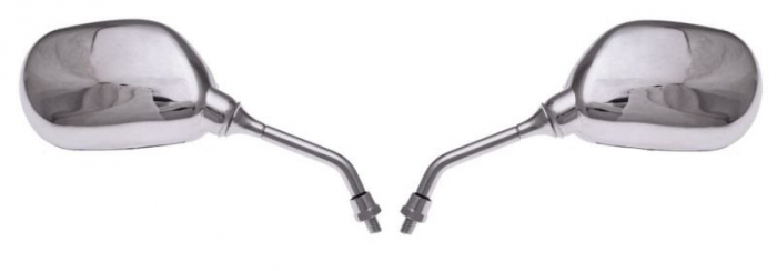 Set 2 oglinzi moto universale ovale, crom M8 x 1,25, MP101 [2]