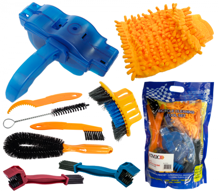 Set perii + lavete, intretinere lant, moto/biciclete [4]