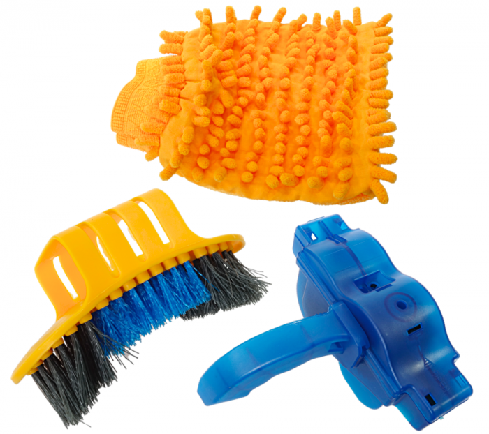 Set perii + lavete, intretinere lant, moto/biciclete [2]