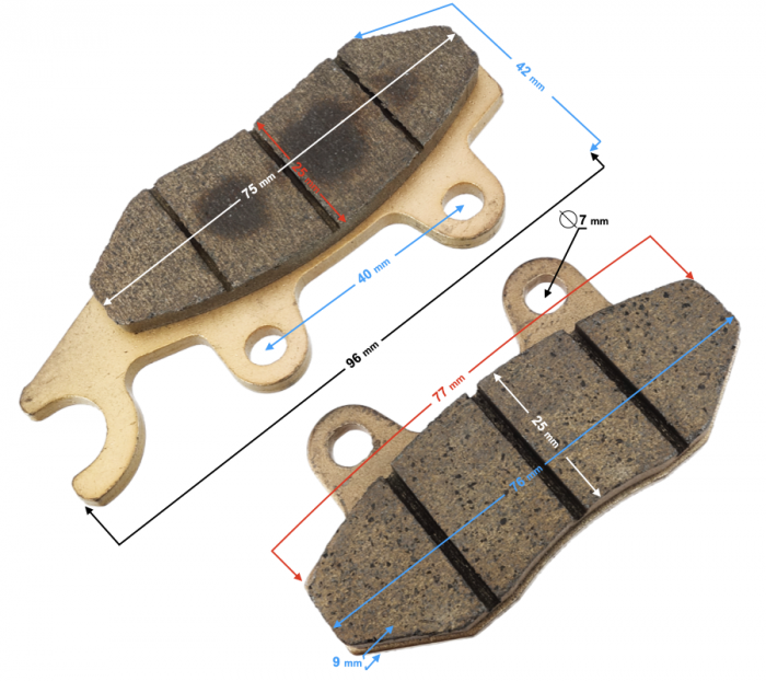 Set placute frana moto/atv sinterizate 75x96 KLHHSN037 [3]