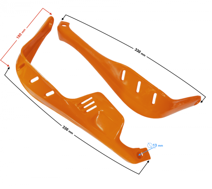Set protectii maini si prinderi, pentru motocross, culoare portocaliu, typ 1 [2]