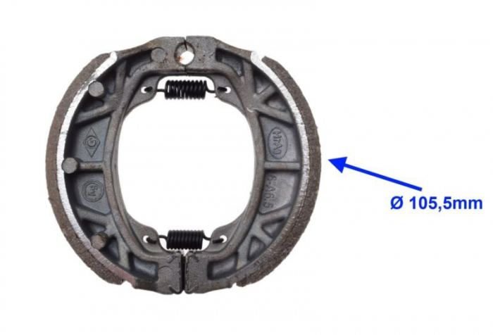 Set saboti frana fata 50Q2E 105x25mm, diametru 105mm [2]