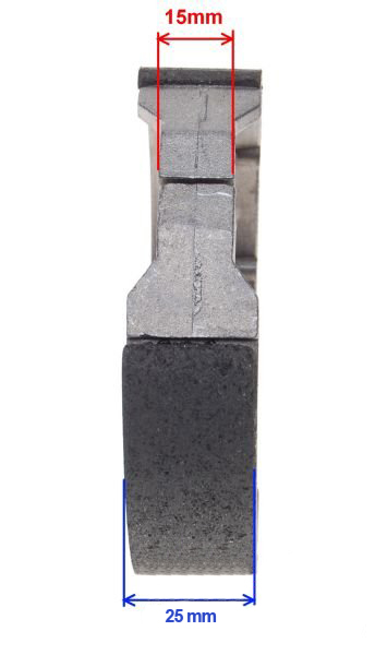 Set saboti frana spate LJ50-QT-L d.110mm, 105x25 [3]