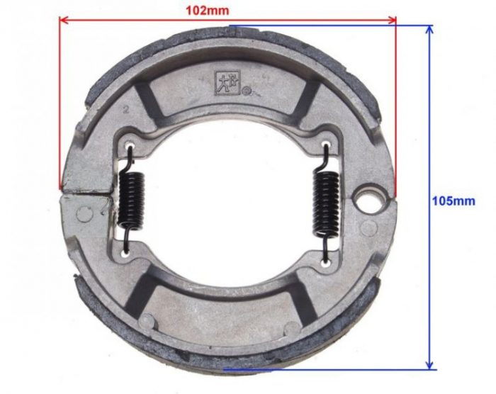 Set saboti frana spate Longjia Exactly d.110mm [2]
