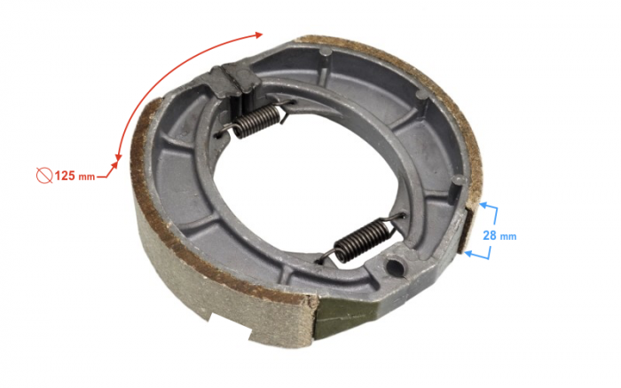 Set saboti si arcuri frana spate Sprint moped [3]
