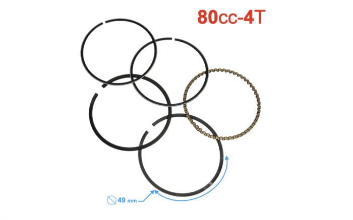 Set segmenti 80cc, 4T, atv/motocross [2]