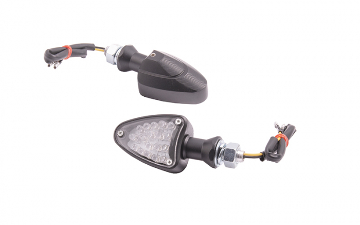 Set semanlizari moto, MRT-015, LED, negru metallic, E-mark [2]