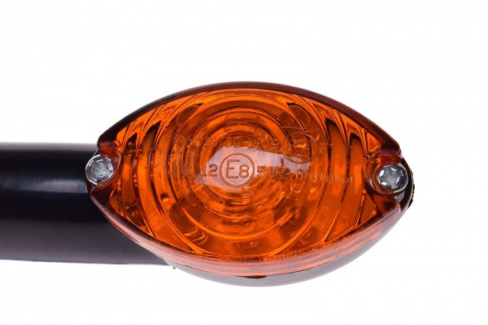 Set semnalizari LED, forma ovala, lumina portocalie, culoare negru [4]