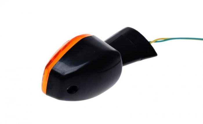 Set semnalizari moto sticla fumurie, bec 12v 10w [2]