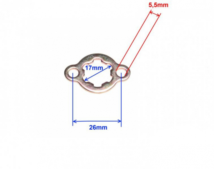 Siguranta pinion transmisie fata moto 4T, 12 dinti [2]