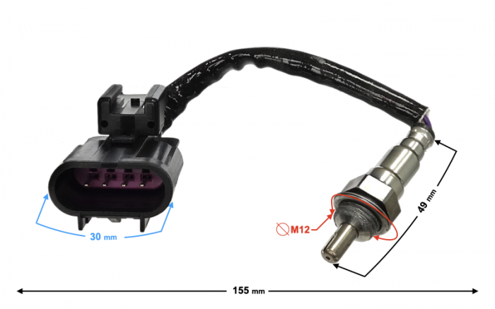Sonda Lambda M12, mufa 4fire [2]