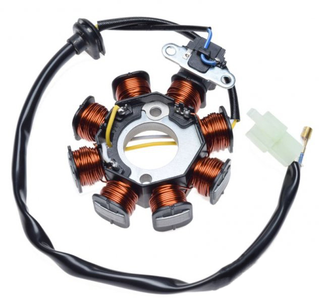 Stator 8 bobine, 3 fire, Sym Mio Peu, 50, 4T