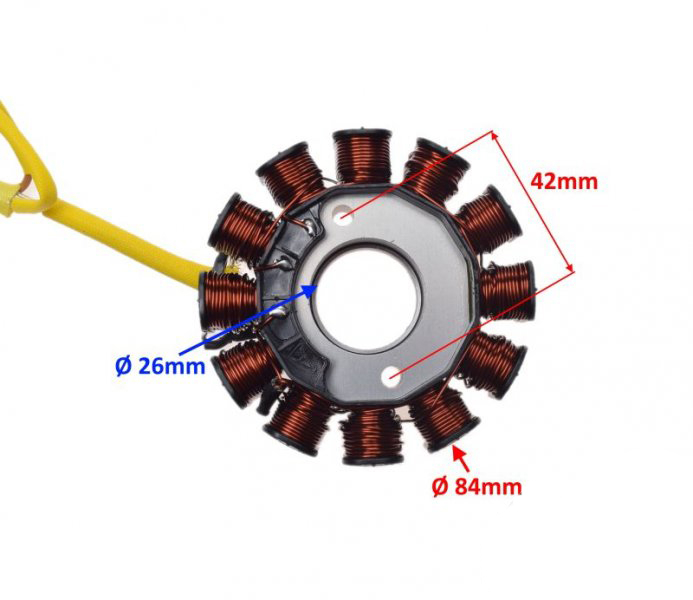 Stator aprindere 12 bobine, Piaggio Vespa 125, echivalent oem: 584690/639727 [2]