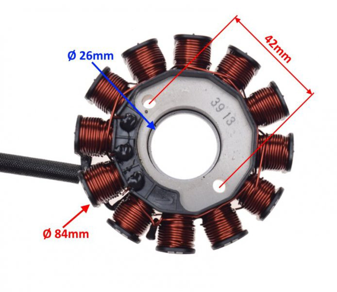 Stator aprindere 12 bobine Vespa Lx 125 150 10-14, echivalent oem: 640301 [2]