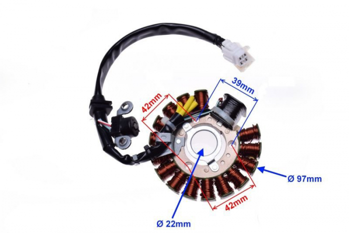 Stator aprindere, 125cc, 16 bobine, Yamaha Majesty, echivalent 5DS-85510-00 [4]