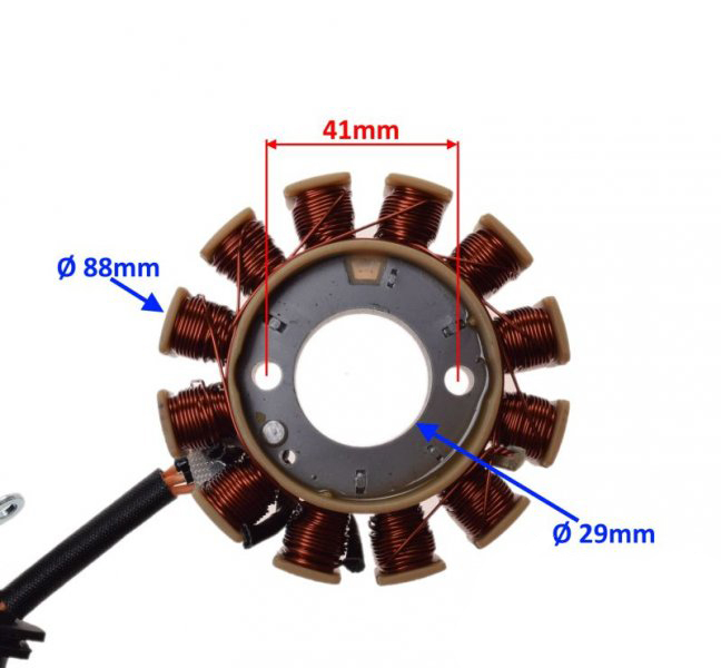 Stator aprindere 4T GY6 152Qmi-E4, 12 bobine [2]