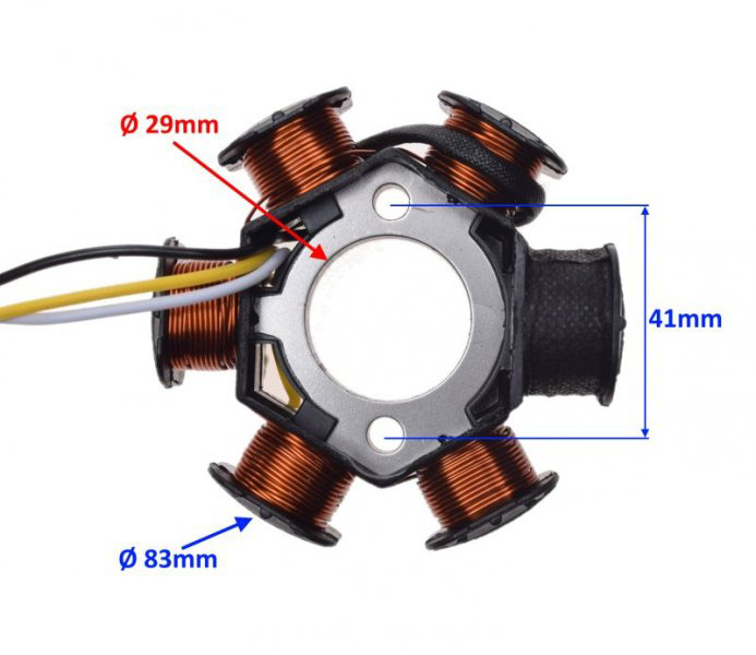 Stator aprindere 6 bobine Peugeot Ludix, echivalent 768349 [2]