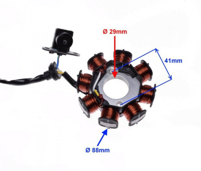 Stator aprindere 8 bobine Peugeot Speedfight Vivacity Elyseo [2]