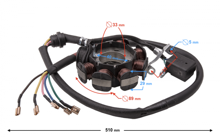 Stator aprindere ATV 200 cc, 5 fire [2]
