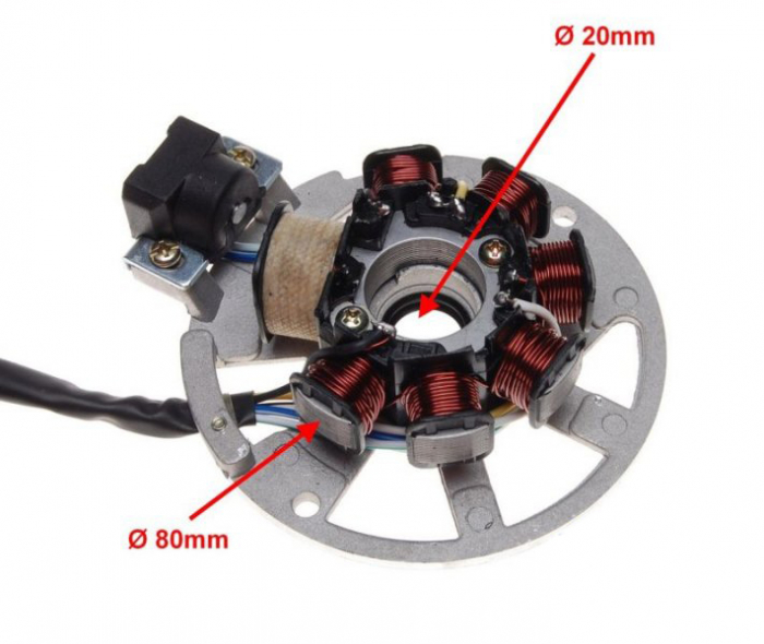 Stator aprindere Cpi Aragon 50/Oliver, 6 fire, 6 bobine [2]