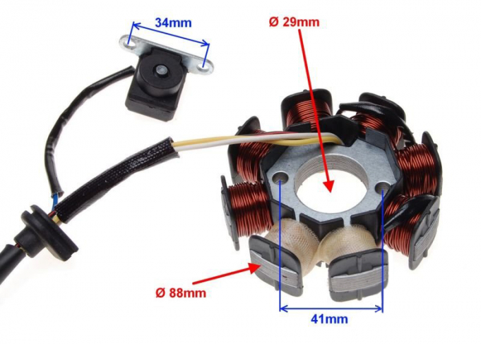 Stator aprindere cu cititor 4T, 8 bobine [2]