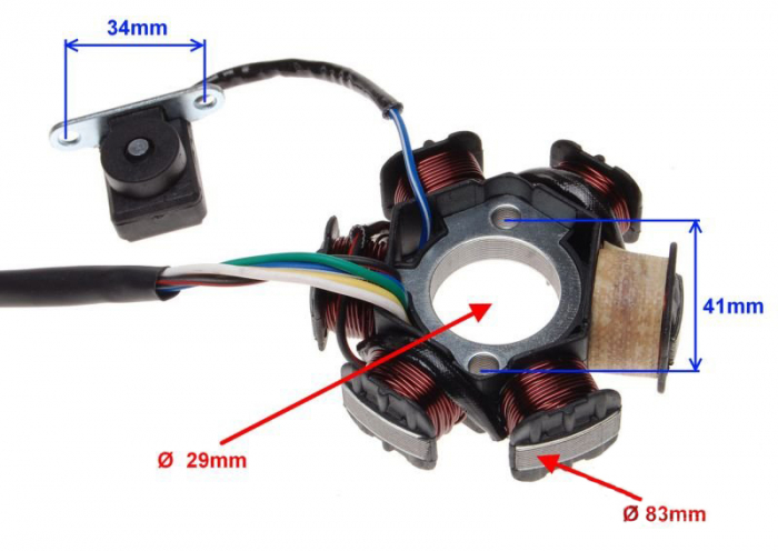 Stator aprindere cu cititor  Atv110, 6 bobine [2]