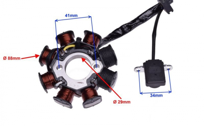 Stator aprindere cu cititor Gy6, 4T, 8 bobine [2]