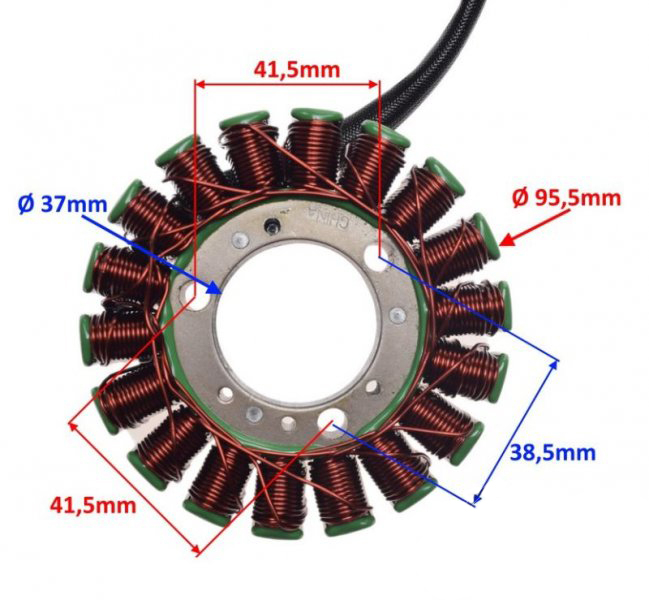 Stator aprindere Piaggio MP3 400 / 500cc / Peugeot Satelis (OEM: 58108R) [2]