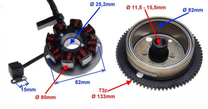 Stator si rotor Minarelli AM 6 [2]