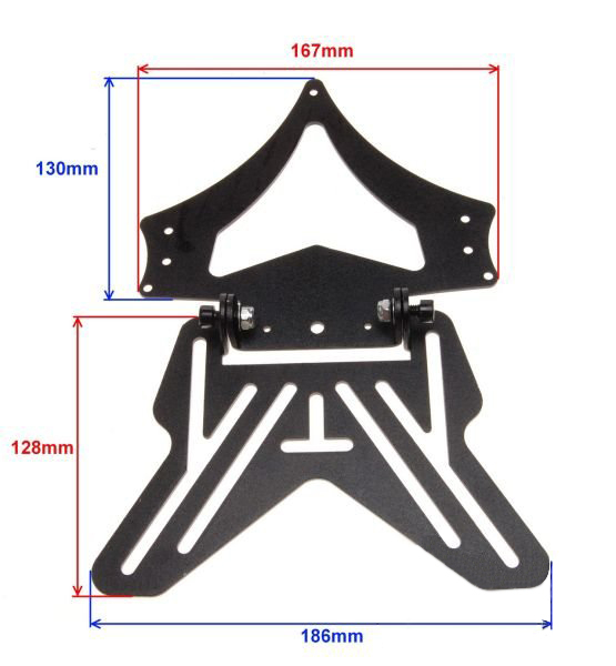Suport numar moto & atv, aluminiu, culoare negru, universal [2]