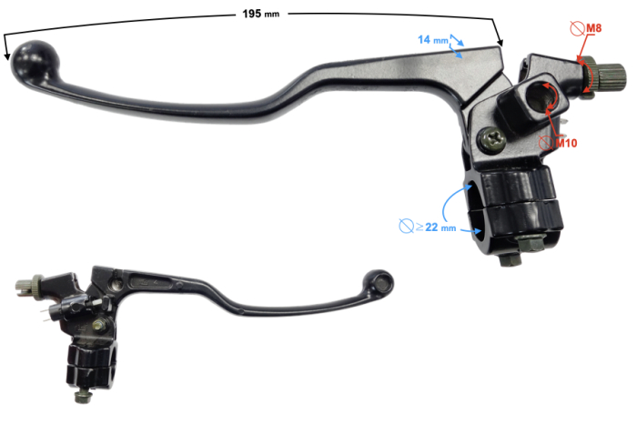 Maneta ambreiaj Street-R 125, culoare negru [2]