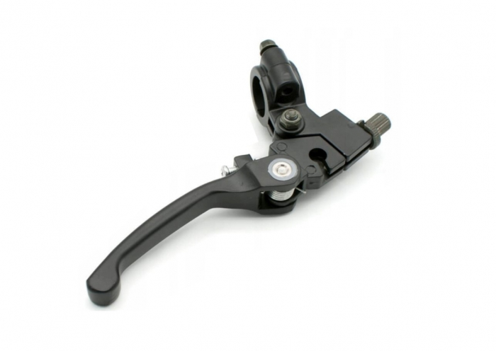 Suport si maneta ambreiaj, potrivire universala motocross, rabatabila, culoare negru, prindere 22mm [2]
