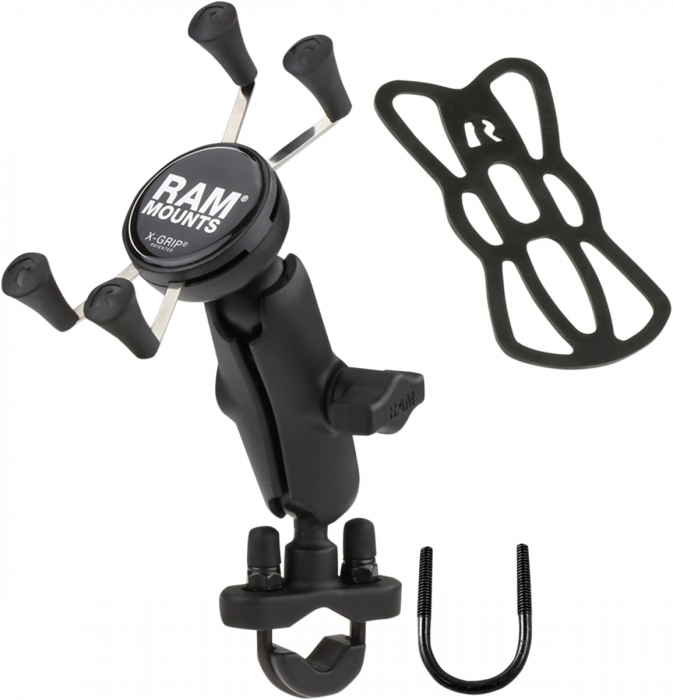 Suport telefon gps Ram Mounts x-grip u-bolt pentru ATV UTV culoare negru