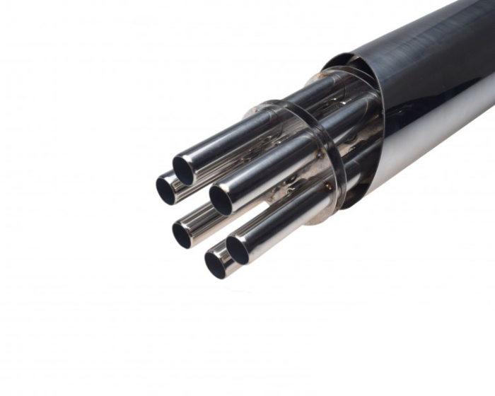 Toba de esapament, model minigun, culoare crom [3]