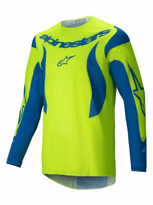 Tricou atv cross Alpinestars Fluid Haul, culoare galben albastru, marime XL