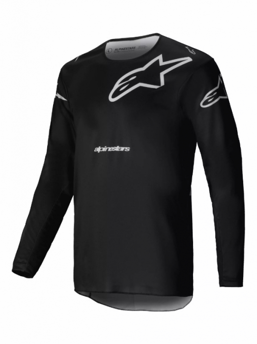 Tricou atv cross Alpinestars Racer Graphite, culoare negru alb, marime M