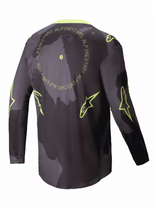 Tricou atv/cross Alpinestars Racer Hollow, culoare gri/galben, marime S [2]