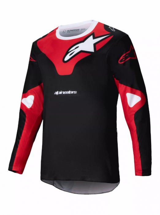 Tricou atv cross Alpinestars Racer Veil, culoare negru rosu, marime S