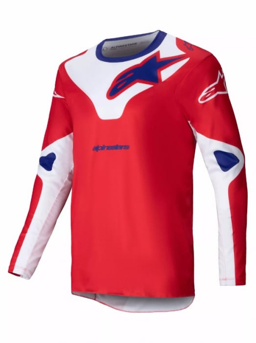 Tricou atv cross Alpinestars Racer Veil, culoare rosu alb, marime M