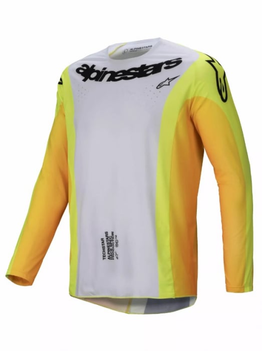 Tricou atv cross Alpinestars Techstar Melt, culoare alb galben negru, marime S